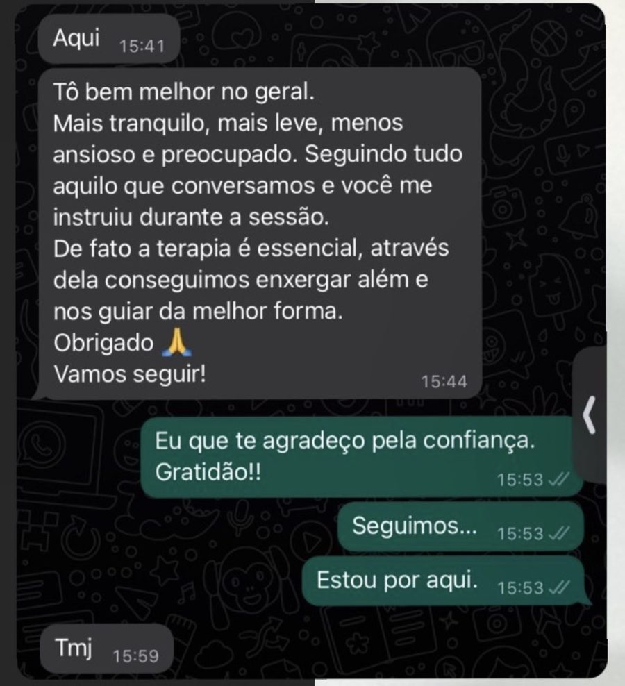 Depoimento de paciente