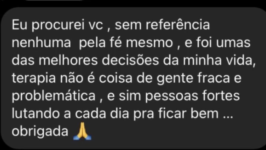 Depoimento de paciente