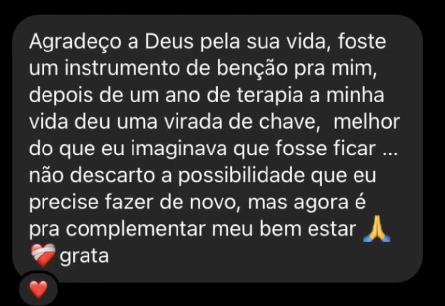 Depoimento de paciente